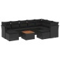 vidaXL Set de sofás de jardín 10 pzas cojines ratán sintético negro vidaXL Set de sofás de jardín 10 pzas cojines ratán sintético negro