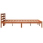 vidaXL Estructura de cama madera maciza pino marrón cera 140x200 cm vidaXL Estructura de cama madera maciza pino marrón cera 140x200 cm