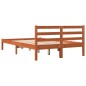 vidaXL Estructura de cama madera maciza pino marrón cera 140x200 cm vidaXL Estructura de cama madera maciza pino marrón cera 140x200 cm
