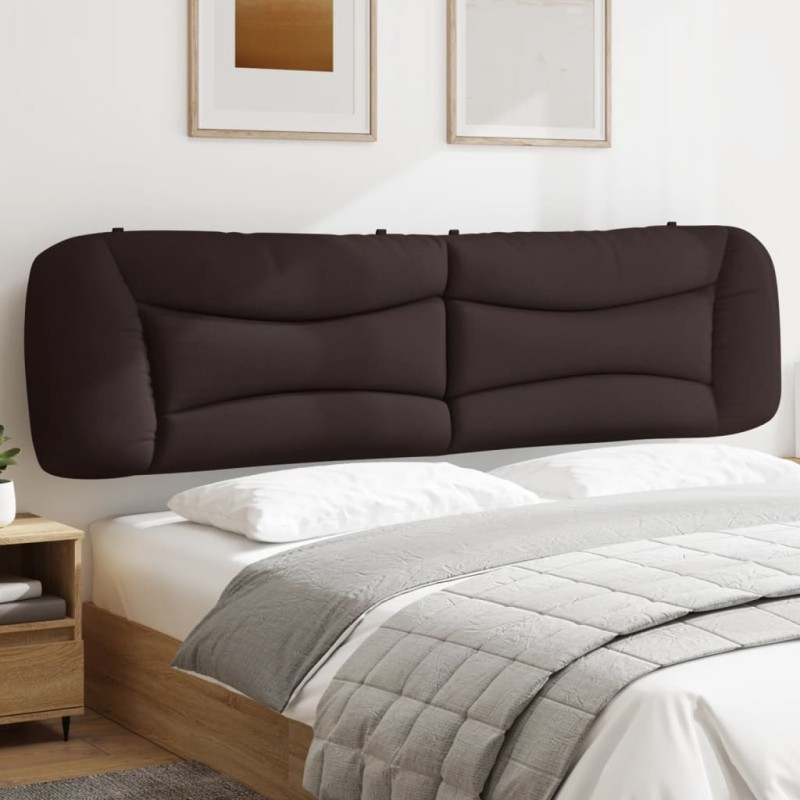 vidaXL Cabecero de cama acolchado tela marrón oscuro 200 cm vidaXL Cabecero de cama acolchado tela marrón oscuro 200 cm