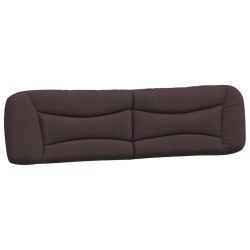 vidaXL Cabecero de cama acolchado tela marrón oscuro 200 cm