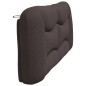 vidaXL Cabecero de cama acolchado tela marrón oscuro 200 cm vidaXL Cabecero de cama acolchado tela marrón oscuro 200 cm