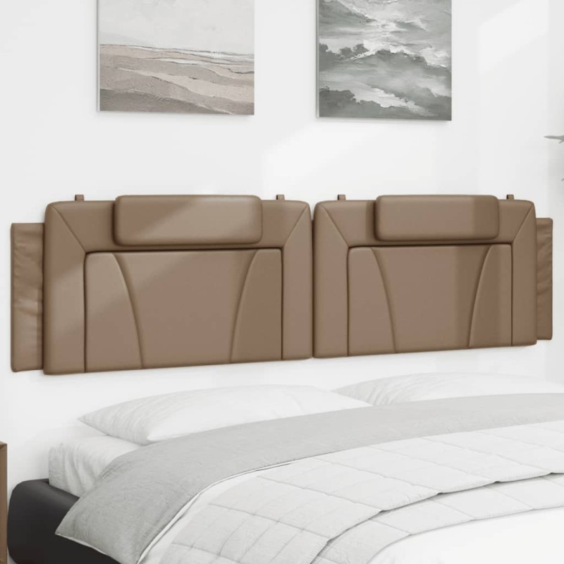 vidaXL Cabecero de cama acolchado cuero sintético capuchino 200 cm vidaXL Cabecero de cama acolchado cuero sintético capuchino 200 cm