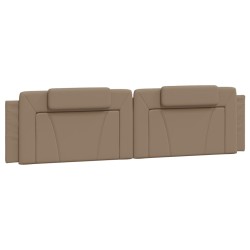 vidaXL Cabecero de cama acolchado cuero sintético capuchino 200 cm