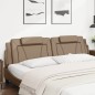 vidaXL Cabecero de cama acolchado cuero sintético capuchino 200 cm vidaXL Cabecero de cama acolchado cuero sintético capuchino 200 cm