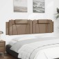 vidaXL Cabecero de cama acolchado cuero sintético capuchino 200 cm vidaXL Cabecero de cama acolchado cuero sintético capuchino 200 cm