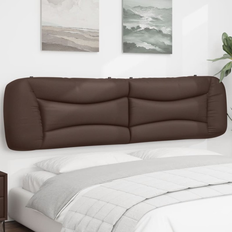 vidaXL Cabecero de cama acolchado cuero sintético marrón 200 cm vidaXL Cabecero de cama acolchado cuero sintético marrón 200 cm