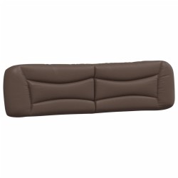 vidaXL Cabecero de cama acolchado cuero sintético marrón 200 cm