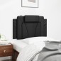 vidaXL Cabecero de cama acolchado cuero sintético negro 80 cm