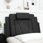 vidaXL Cabecero de cama acolchado cuero sintético negro 80 cm