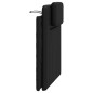 vidaXL Cabecero de cama acolchado cuero sintético negro 80 cm