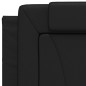 vidaXL Cabecero de cama acolchado cuero sintético negro 80 cm
