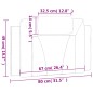 vidaXL Cabecero de cama acolchado cuero sintético negro 80 cm