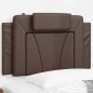 vidaXL Cabecero de cama acolchado cuero sintético marrón 90 cm
