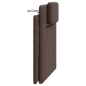 vidaXL Cabecero de cama acolchado cuero sintético marrón 90 cm