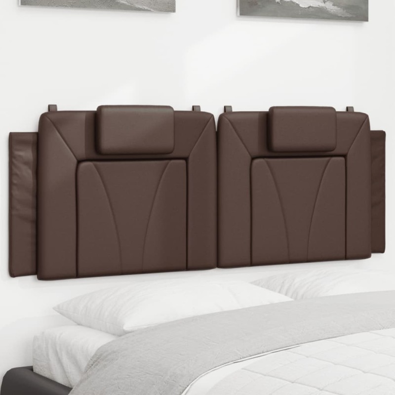 vidaXL Cabecero de cama acolchado cuero sintético marrón 120 cm vidaXL Cabecero de cama acolchado cuero sintético marrón 120 cm