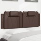 vidaXL Cabecero de cama acolchado cuero sintético marrón 120 cm vidaXL Cabecero de cama acolchado cuero sintético marrón 120 cm