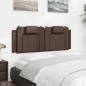vidaXL Cabecero de cama acolchado cuero sintético marrón 120 cm vidaXL Cabecero de cama acolchado cuero sintético marrón 120 cm