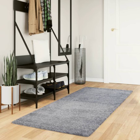 vidaXL Alfombra de pelo largo moderna azul 80x200 cm