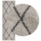 vidaXL Alfombra de pelo largo moderna beige y antracita 80x250 cm vidaXL Alfombra de pelo largo moderna beige y antracita 80x250 cm