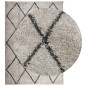 vidaXL Alfombra de pelo largo moderna beige y antracita 160x230 cm vidaXL Alfombra de pelo largo moderna beige y antracita 160x230 cm