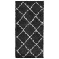 vidaXL Alfombra de pelo largo moderna negro y crema 100x200 cm vidaXL Alfombra de pelo largo moderna negro y crema 100x200 cm