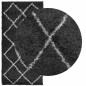 vidaXL Alfombra de pelo largo moderna negro y crema 100x200 cm vidaXL Alfombra de pelo largo moderna negro y crema 100x200 cm
