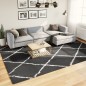 vidaXL Alfombra de pelo largo moderna negro y crema 240x340 cm vidaXL Alfombra de pelo largo moderna negro y crema 240x340 cm