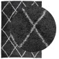 vidaXL Alfombra de pelo largo moderna negro y crema 240x340 cm vidaXL Alfombra de pelo largo moderna negro y crema 240x340 cm