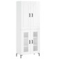 vidaXL Aparador alto madera contrachapada blanco brillo 69,5x34x180 cm vidaXL Aparador alto madera contrachapada blanco brillo 69,5x34x180 cm