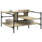 vidaXL Mesa de centro madera ingeniería roble Sonoma 100x100x48,5 cm vidaXL Mesa de centro madera ingeniería roble Sonoma 100x100x48,5 cm
