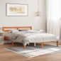 vidaXL Estructura de cama madera maciza pino marrón cera 120x190 cm vidaXL Estructura de cama madera maciza pino marrón cera 120x190 cm