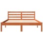 vidaXL Estructura de cama madera maciza pino marrón cera 120x190 cm vidaXL Estructura de cama madera maciza pino marrón cera 120x190 cm