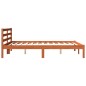 vidaXL Estructura de cama madera maciza pino marrón cera 120x190 cm vidaXL Estructura de cama madera maciza pino marrón cera 120x190 cm