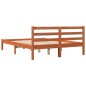 vidaXL Estructura de cama madera maciza pino marrón cera 120x190 cm vidaXL Estructura de cama madera maciza pino marrón cera 120x190 cm