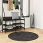 vidaXL Alfombra de pelo largo moderna gris antracita Ø 100 cm vidaXL Alfombra de pelo largo moderna gris antracita Ø 100 cm