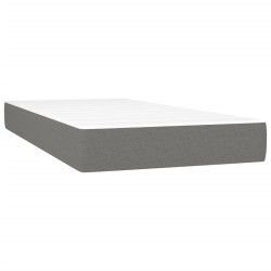 vidaXL Colchón de muelles ensacados tela gris oscuro 120x190x20 cm