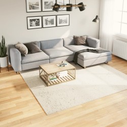 vidaXL Alfombra de pelo largo moderna crema 240x240 cm