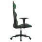 vidaXL Silla gaming de masaje cuero sintético negro y verde vidaXL Silla gaming de masaje cuero sintético negro y verde
