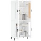 vidaXL Aparador alto madera contrachapada blanco brillo 69,5x34x180 cm vidaXL Aparador alto madera contrachapada blanco brillo 69,5x34x180 cm