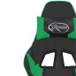 vidaXL Silla gaming de masaje cuero sintético negro y verde vidaXL Silla gaming de masaje cuero sintético negro y verde