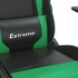 vidaXL Silla gaming de masaje cuero sintético negro y verde vidaXL Silla gaming de masaje cuero sintético negro y verde