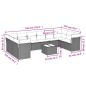 vidaXL Set de sofás de jardín 11pzas con cojines ratán sintético beige vidaXL Set de sofás de jardín 11pzas con cojines ratán sintético beige