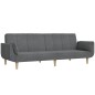 vidaXL Sofá cama de 2 plazas con dos almohadas tela gris claro vidaXL Sofá cama de 2 plazas con dos almohadas tela gris claro