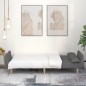 vidaXL Sofá cama de 2 plazas con dos almohadas tela gris claro vidaXL Sofá cama de 2 plazas con dos almohadas tela gris claro