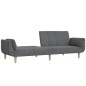vidaXL Sofá cama de 2 plazas con dos almohadas tela gris claro vidaXL Sofá cama de 2 plazas con dos almohadas tela gris claro