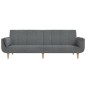 vidaXL Sofá cama de 2 plazas con dos almohadas tela gris claro vidaXL Sofá cama de 2 plazas con dos almohadas tela gris claro
