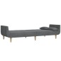 vidaXL Sofá cama de 2 plazas con dos almohadas tela gris claro vidaXL Sofá cama de 2 plazas con dos almohadas tela gris claro