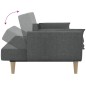 vidaXL Sofá cama de 2 plazas con dos almohadas tela gris claro vidaXL Sofá cama de 2 plazas con dos almohadas tela gris claro
