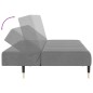 vidaXL Sofá cama de 2 plazas terciopelo gris claro vidaXL Sofá cama de 2 plazas terciopelo gris claro